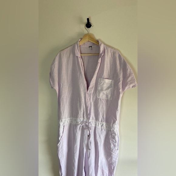 𝅺YOUNG Fabulous & Broke lavender linen jumpsuit - Picture 5 of 6